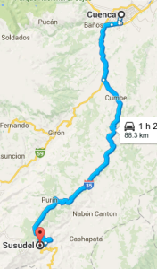map Cuenca to Susudel